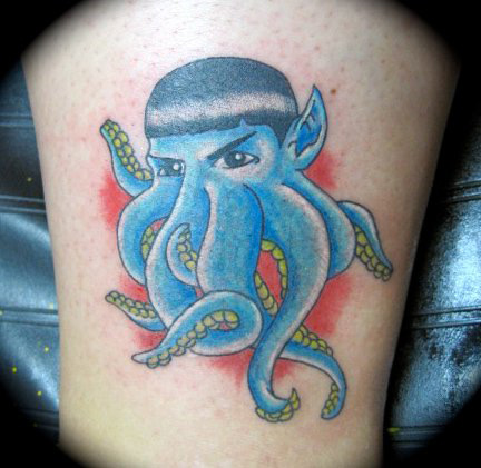 TrekMovie reader Alcastar83 sent an image of a Spocktapus tattoo to 