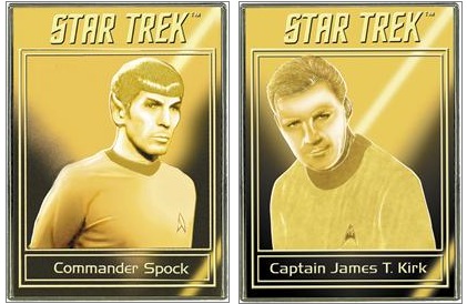 Danbury Mint Danbury Mint Star Trek 22kt Captain Kirk Gold Card Collection Card 
