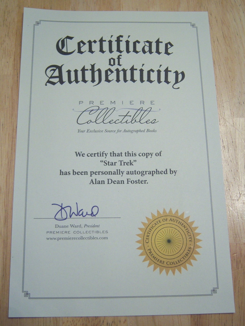 Certificate of Authenticity – how to create your own