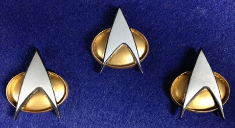Metal MOC QMX Star Trek:Next Generation Costume Magnetic Communicator Pin 
